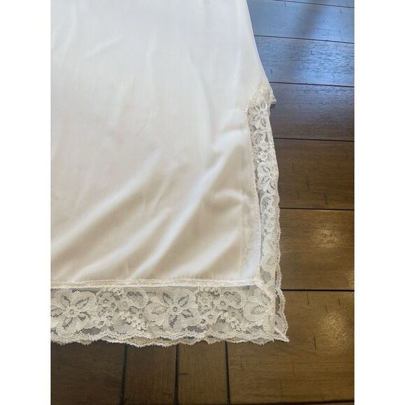 Vtg Lane Bryant Night Gown Size 42 Womens Cream Off-White Long Slip - Picture 8 of 8